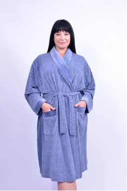 Теплий плюшевий халат супер батал