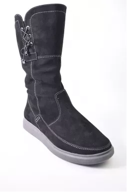 Полусапоги зимние замшевые больших размеров