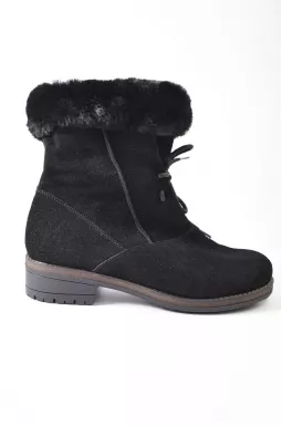 Напівчоботи зимові замшеві з хутром великих розмірів