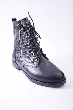 Ботинки кожаные на шнуровке больших размеров
