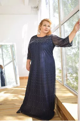 Платье длинное праздничное супер батал