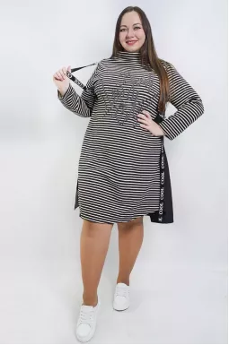 Туника-трапеция батал