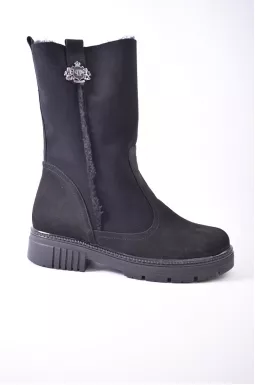 Полусапоги зимние из нубука