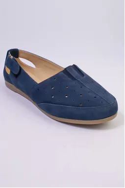 Туфлі нубук з перфорацією великих розмірів