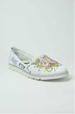 Балетки с перфорацией больших размеров