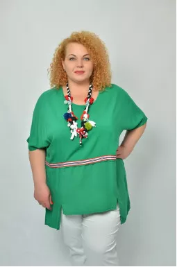 Туніка з прикрасою батал