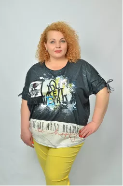 Туніка коротка пряма супер батал