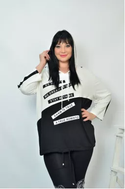 Стильне довге худі із зав'язками