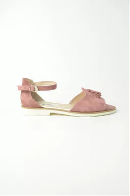 Замшеві стильні жіночі босоніжки великих розмірів 