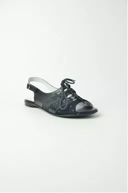 Стильні шкіряні босоніжки великих розмірів 