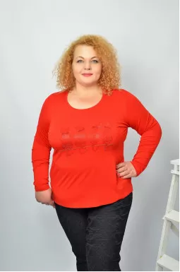 Лонгслів з декором батал