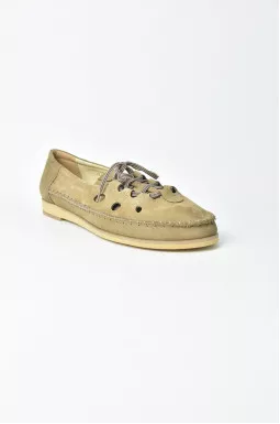 Мокасины замшевые на шнуровке больших размеров