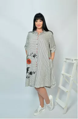 Туника длинная рубашка батал