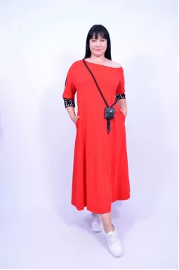 Платье с аксессуаром в комплекте батал