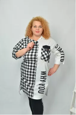 Туника с украшением батал