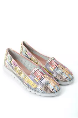 Легкие балетки с оригинальным принтом больших размеров