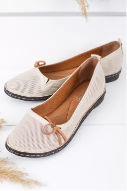 Удобные балетки с перфорацией больших размеров