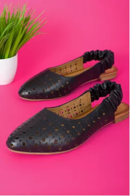 Балетки с открытой пяткой на резинке больших размеров