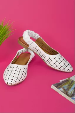 Легкие балетки с открытой пяткой больших размеров