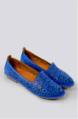 Балетки в цвете электрик больших размеров