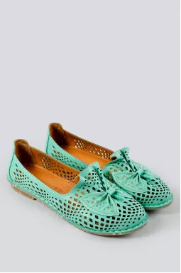 Балетки м'ятного кольору великих розмірів