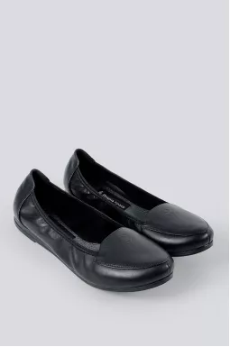Балетки чорні на широкі ніжки великих розмірів