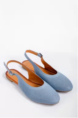 Туфлі з перфорацією у кольорі денім великих розмірів