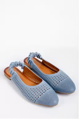 Туфли с перфорацией в цвете деним больших размеров