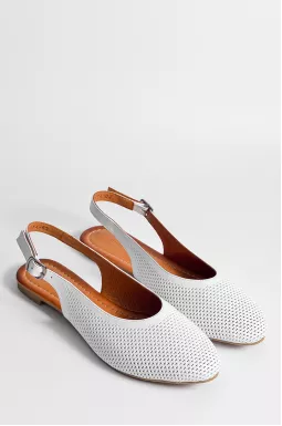 Туфлі білі шкіряні великих розмірів