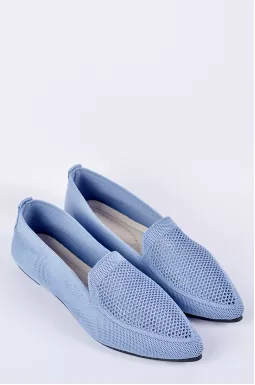 Балетки с фактурным текстильным верхом больших размеров