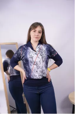 Блуза повседневная батал