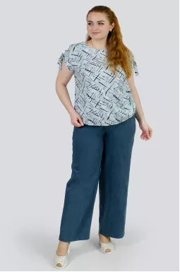 Блузка короткая батал