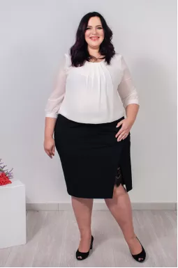 Праздничная блуза с блестками супер батал