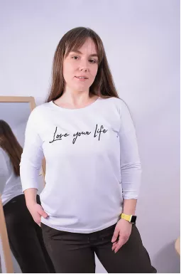 Блуза с принтом супер батал