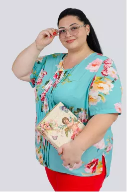 Блуза з принтом супер батал