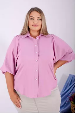 Блуза подовжена однотонна супер батал