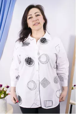 Сорочка довга з принтом