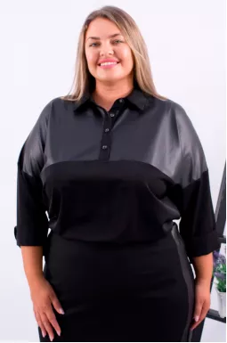 Однотонна блуза софт супер батал