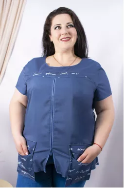 Блуза длинная батал