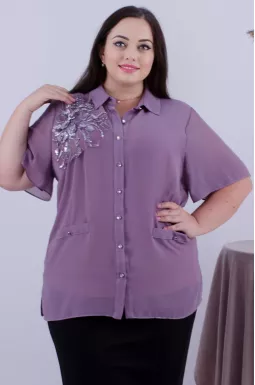 Блуза-двойка нарядная супер батал