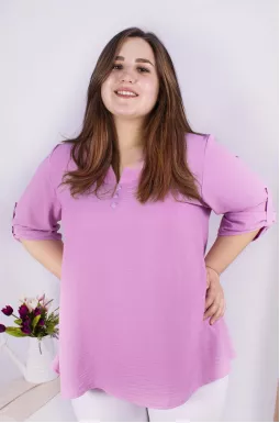 Блуза длинная жатка супер батал