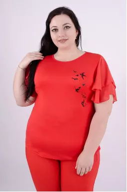 Блузка длинная супер батал