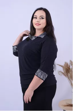 Удобная удлиненная блуза супер батал