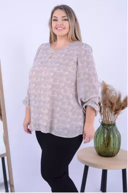 Блуза довга з принтом супер батал