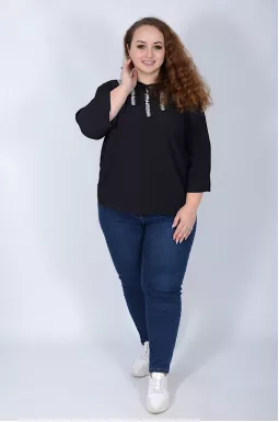 Блуза довга на зав'язках батал