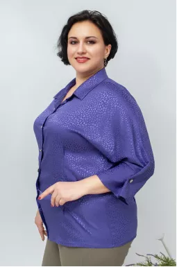 Блуза довга шовкова батал