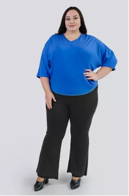 Блуза з декором на спинці батал