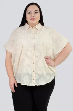 Блуза-двійка шифонова великих розмірів