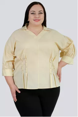 Блуза котонова з декором великих розмірів