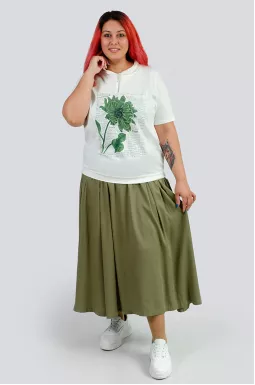 Блуза з високим горлом та блискавкою великих розмірів